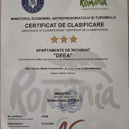 Appartamento Deea Orşova Esterno foto
